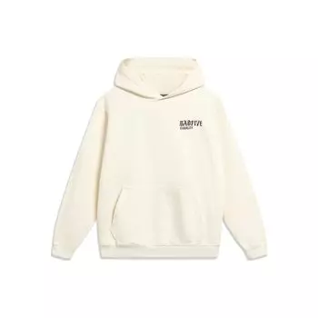 Li Ning Badfive свободный хлопковый удобный свитшот с длинным рукавом унисекс-свитшот Off-White AWDTB97-3 XL