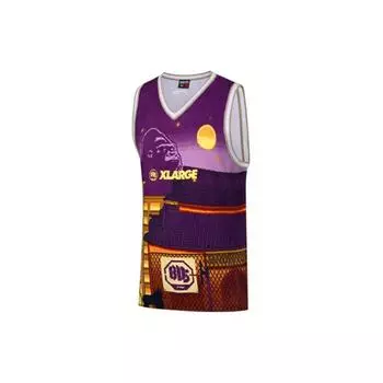 Li-Ning Badfive свободный трикотажный баскетбольный жилет мужской топ Jam-Purple AAYP533-1 L