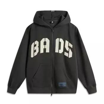 Li Ning Badfive свободный удобный флисовый универсальный кардиган с капюшоном мужские толстовки темно-серый AWDU511-2 2XL