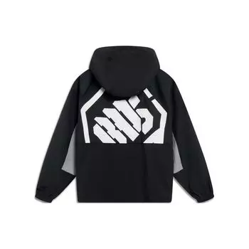 Li Ning Badfive Tactical Letter Print Hooded Windbreaker Men Верхняя одежда Черный AFDU829-2 S