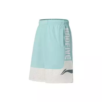 Li-Ning Badfive Tactical Series SS22 Логотип с принтом, впитывающим пот, удобные свободные спортивные повседневные шорты, мужские шорты, серо-серый, синий, AAPS031-4 XL