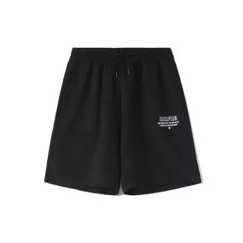 Li Ning Badfive Тематический Письменный Принт Свободные Повседневные Шорты Мужские Шорты Черные AKSR155-2 L