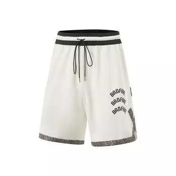 Li Ning Badfive Удобные Универсальные Простые Баскетбольные Шорты Мужские низ Молочно-белый AAPV023-6 S