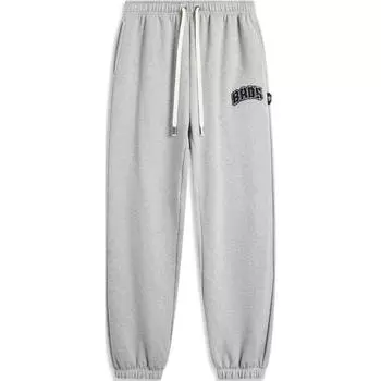 Li Ning Badfive удобные универсальные свободные теплые флисовые повседневные брюки мужские брюки серые AKLU519-4 L