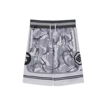 Li Ning Badfive Военная Стратегия Тема Печатный Свободные Баскетбольные Повседневные Шорты Мужские Шорты Серый AAPR361-2 M