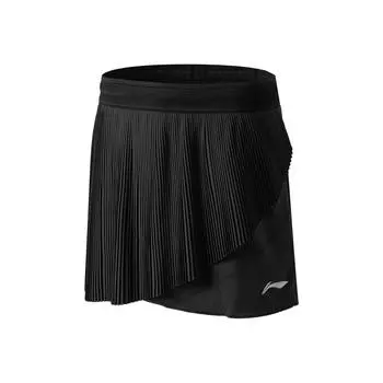 Li Ning Badminton Series Anti-Exposure Linen Спортивная юбка-шорты Женские шорты Черные ASKU214-1 XS