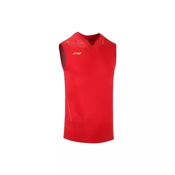 Li Ning Badminton Series Letter Logo Sports Quick-Dry Vest Men Vests Red AVSQ143-1 L