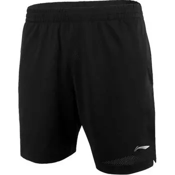 Li Ning Badminton Series Quick-Dry Logo Pattern Фитнес Спортивные шорты Мужские шорты Черный AAPN327-1 L