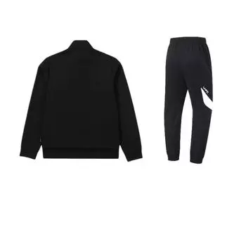 Li Ning Badminton Series Stand Otten Motion Long Sleeve Теплый Удобный Повседневный Спортивный Костюм Унисекс Спортивный Костюм Черный YKLU341-1+-AWDTD75-1