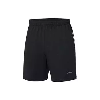 Li Ning Badminton Series Training Sports Competition Quick-Dry Casual Shorts Men shorts Black AAPQ371-2 M