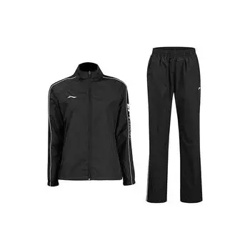 Li Ning Бадминтон Серия Бег Тренировки Спортивные Тканые Костюмы Женские Костюмы Черный AACR002-1 XXL