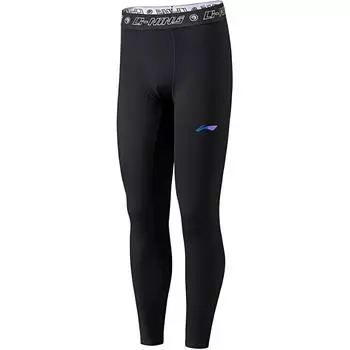 Li Ning Бадминтон Серия Tight Elastic Training Letter Logo Спортивные длинные брюки унисекс плавки черные AULT509-1 S