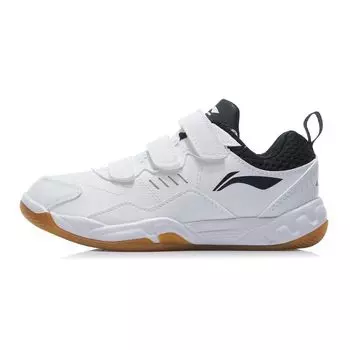 Li Ning Бадминтон Тренировочные Кроссовки с Низким Верхом Детская Обувь Белый Черный AYTR028-1 35.5