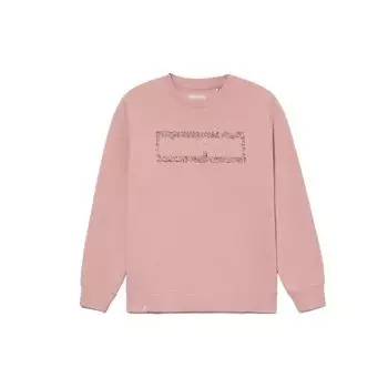 Li Ning Bafive X Jon Burgerman Artist Collaboration Series Casual Pattern Printed Loose Long Sleeve Sweatshirt Mens sweatshirt Pink AWDR769-1 XXL