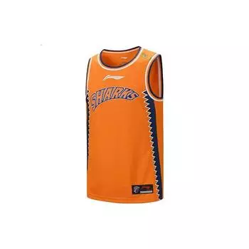 Li-Ning Баскетбольная серия Alliance Edition жилет Шанхайская команда 2020-2021 Выездная игра Мужская верхняя часть Sunshine-Orange AAYQ397-2 M