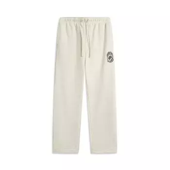 Li-Ning Basketball Series Letter Mid-Waist Drawstring Comfortable Breathable Versatile Straight-Leg Sports Pants Men bottoms Khaki AKLV387-4 2XL