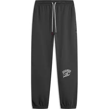 Li-Ning Basketball Series Letter Mid-Waist Drawstring Comfortable Breathable Tapered Knitted Sports Pants Men Bottoms Slate-Gray AKLU471-4 L