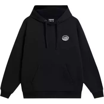 Li Ning Basketball Series Sports Casual Hooded Fleece Pullover Sweatshirt Men sweatshirt Black AWDSE83-3 M