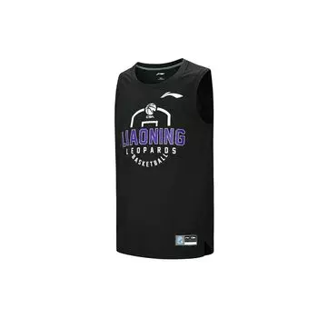 Li-Ning Баскетбольный тренировочный жилет Liaoning Team Sponsor Edition для мужчин, черный AAYQ559-1 M