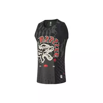 Li-Ning Баскетбольная майка Badfive Basketball Series с буквенным узором и принтом, быстросохнущая, влагоотводящая, мужская, черная AAYU011-1 M