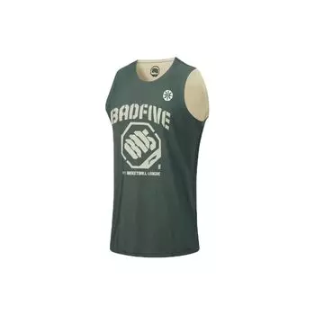 Li-Ning Баскетбольная майка Badfive Letter Print Sweat-Wicking Breathable Loose Basketball Jersey для мужчин, светло-зеленая AAYT085-2 XL