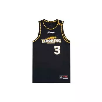 Li-Ning Баскетбольная майка CBA Alliance Edition, команда Ляонин, Чжао Цзивэй Но. 3, Мужские топы на выезде, черные AAYR639-2 L