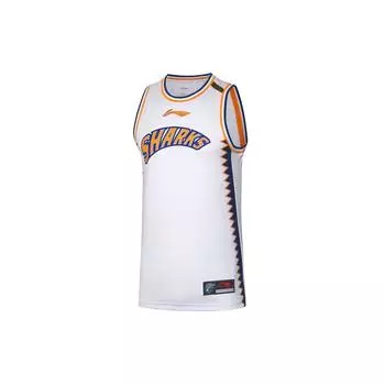 Li-Ning Баскетбольная майка CBA League Edition, домашняя мужская футболка Shanghai Team сезона 2020-2021, белая AAYQ397-1 M