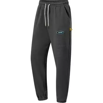 Li Ning Баскетбольная Серия Bad Five Буквенные Средняя Посадка Кулиска Дышащие Свободные Манжеты Вязаные Спортивные Брюки Мужские брюки Угольно-Серый AKLUD75-1 L