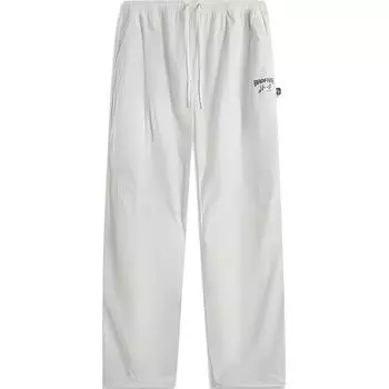 Li Ning Баскетбольная серия Однотонные со средней посадкой на кулиске Удобные дышащие спортивные брюки с прямыми штанинами Мужские брюки Светло-серый AYKU987-1 L
