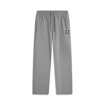 Li Ning Баскетбольная серия Повседневные Простые Однотонные На шнуровке Свободной вязки Спортивные брюки Мужские низы Железо-серый AYKV071-3 XL