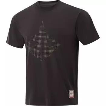 Li Ning Баскетбольная серия Принт Круглый вырез Удобная Дышащая Универсальная Футболка с коротким рукавом Мужские топы Черный Шоколадный ATSU905-2 M