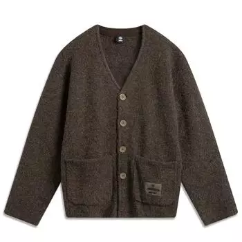 Li Ning Баскетбольная серия Серия Fan Wu Однотонный Однобортный Удобный Дышащий Универсальный Кардиган Трикотаж Мужской трикотаж AMBU255-2 M