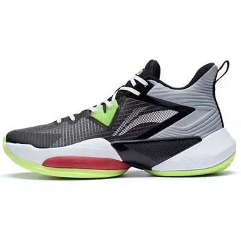Li-Ning Баскетбольные кроссовки Air Strike Shock Absorbing Anti-Slip, износостойкие, среднего размера, мужские, серые, ABPS073-1 43