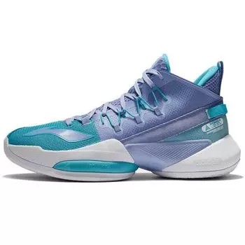 Li-Ning Баскетбольные кроссовки Air Strike 8 V2 Shock Absorbation Rebound Mid-Top мужские кроссовки фиолетовые ABPS001-4 41