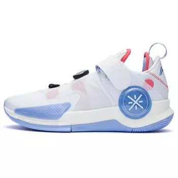 Li-Ning Баскетбольные кроссовки Fission 7 V2 с нескользящей износостойкой дышащей подошвой, мужские кроссовки Standard-White ABPR047-1 39