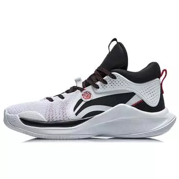 Li-Ning Баскетбольные кроссовки Silencer CJ Mid-Top мужские кроссовки белые черные ABPQ049-1 41