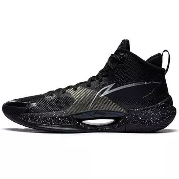 Li-Ning Баскетбольные кроссовки Ultra Light Series с амортизацией, нескользящие, среднего размера, мужские, черные ABAS027-11 41