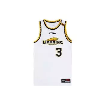 Li-Ning Баскетбольный жилет CBA Alliance Edition сезона 2021-2022 гг., команда Ляонин, Чжао Цзивэй Но. 3 Home Мужские топы белые AAYR639-1 M
