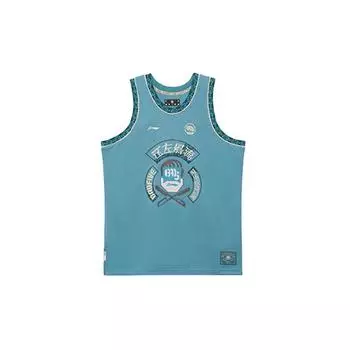 Li-Ning Баскетбольный жилет с рисунком, мужские топы Qingshan-зеленый AAYR441-1 M