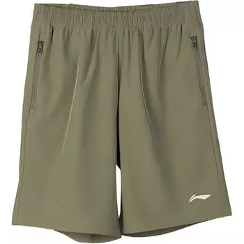 Li Ning Беговая серия Быстросохнущие спортивные повседневные шорты Мужские шорты Военно-зеленый AKSV841-1 S