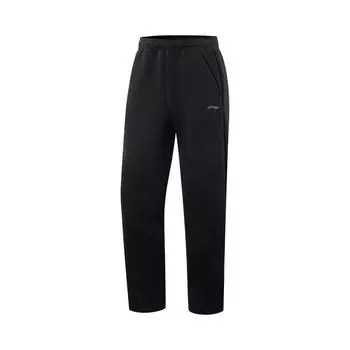 Li Ning Беговая серия Однотонные Дышащие Универсальные Брюки-кюлоты Повседневные Мужские низы Черный AKLV605-1 M