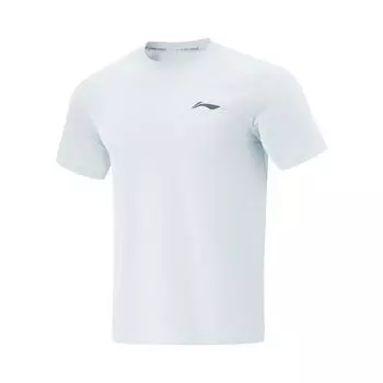 Li Ning Беговая серия Повседневный Минималистичный Спортивный Пуловер Круглый Вырез Однотонная Футболка с Коротким Рукавом Мужские Топы Народно-Синий ATSV471-3 M