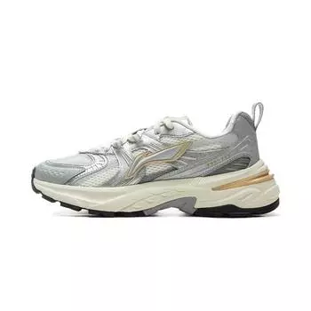 Li Ning Beichen 2K Y2K Millennium Style Удобные универсальные ретро толстые подошвы Увеличенная высота Нескользящие износостойкие низкие туфли для пап AGCU323-6 44