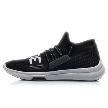 Li-Ning Бесшовные повседневные дышащие низкие баскетбольные кроссовки в стиле ретро унисекс стандартные черные AGWP017-5 39