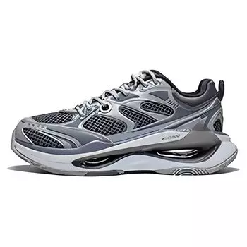 Li Ning Beyond Infinity Удобные универсальные нескользящие износостойкие дышащие низкие спортивные повседневные туфли мужские кроссовки серые AZGT003-3 46