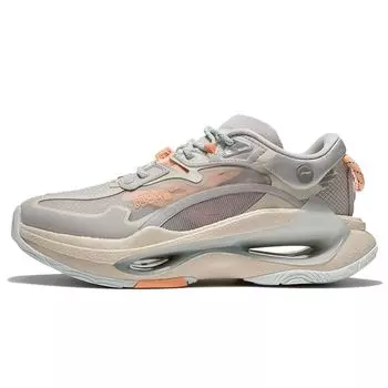Li Ning Beyond Infinity Удобные универсальные низкие спортивные повседневные туфли женские кроссовки серо-белые AZGS054-1 36