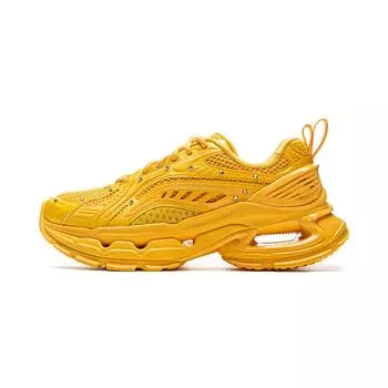 Li Ning Bow Chris LV Коллаборация Золотое правило Тренд Спорт Поддержка Отскок Низкий верх Повседневная обувь для образа жизни Женская повседневная обувь Спектрально-желтый AZGU164-3 38