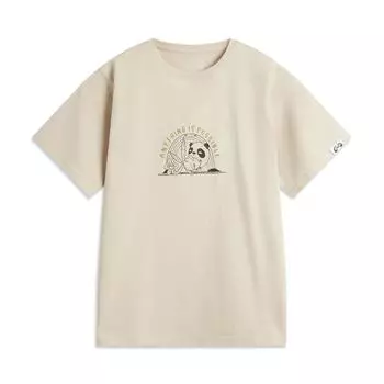 Li Ning Brand Logo Printed Ice Feel Comfortable Breathable Glossing Sports Pullover Celebrity Short Sleeve T Shirt AHSUC04-7 XS