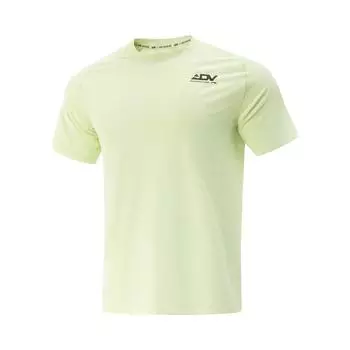 Li-Ning Breathable All-Over Print Letter Round Neck T-Shirt Men Tops Spirit-Green ATSV373-9 L