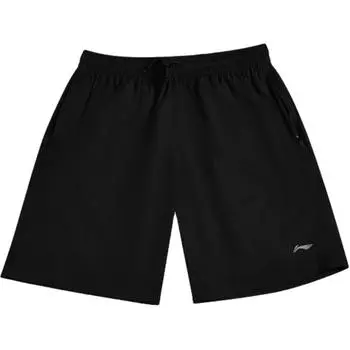 Li-Ning Breathable Casual Fitness Sports Five-Point Beach Shorts Unisex shorts Black LSKV410-1 S